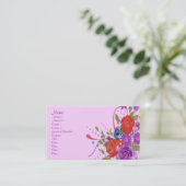 ロマンチックな花 名刺 (スタンド正面)