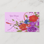 ロマンチックな花 名刺 (裏面)