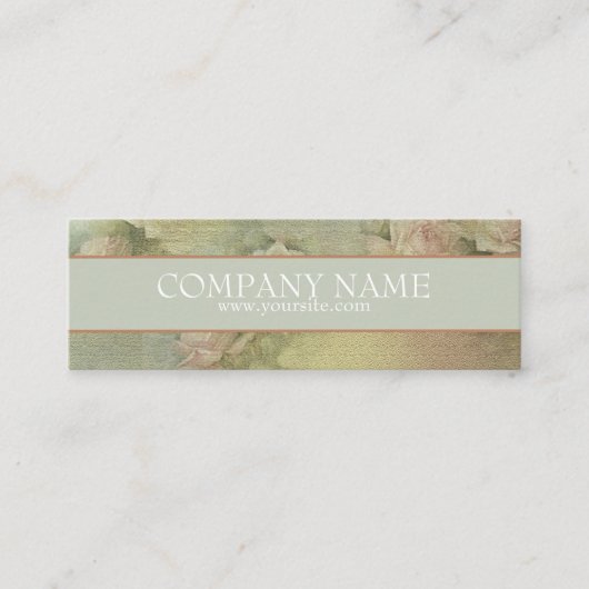 ロマンチックな花 – 商品価格ラベル スキニー名刺 (正面)