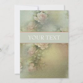 ロマンチックな花 – 招待状カード 招待状