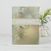 ロマンチックな花 – 招待状カード 招待状 (スタンド正面)