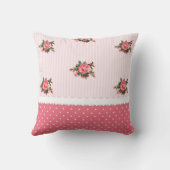 ロマンチックな英国のバラ クッション (裏面)