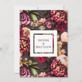 ロマンチックな菊の真夜中の梅救の日 招待状 (正面)