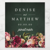 ロマンチックな菊オンエメラルド ワインラベル (シングルラベル)