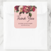 ロマンチックな菊オンゴッサマーピンク スクエアシール (バッグ)