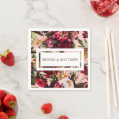 ロマンチックな菊オンゴッサマーピンク スタンダードカクテルナプキン (インサイチュ)