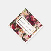 ロマンチックな菊オンゴッサマーピンク スタンダードカクテルナプキン (角)