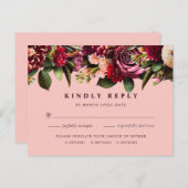 ロマンチックな菊オンゴッサマーピンク ポストカード (正面/裏面)