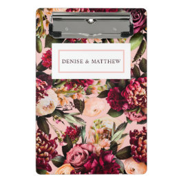 ロマンチックな菊オンゴッサマーピンク ミニクリップボード