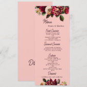 ロマンチックな菊オンゴッサマーピンク メニュー (正面/裏面)