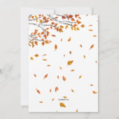ロマンチックな落葉下する 招待状 (裏面)