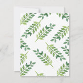 ロマンチックな葉グリーン – RSVPの結婚カード 出欠カード (裏面)