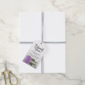 ロマンチックな薄紫パープルバラ結婚ズサンキューユー ギフトタグ (より糸付き)