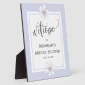 ロマンチックな薄紫フローラブライダルシャワー フォトプラーク (側面)