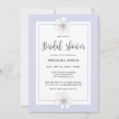 ロマンチックな薄紫フローラブライダルシャワー 招待状 (正面)