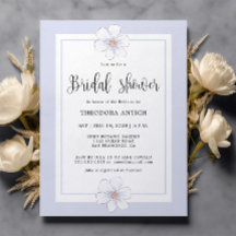 ロマンチックな薄紫フローラブライダルシャワー