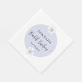 ロマンチックな薄紫フローラブライダルルンチョン スタンダードランチョンナプキン (角)