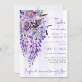 ロマンチックな藤の結婚式招待状 招待状 (正面)