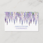 ロマンチックな藤フェアリー結婚ターレのミニRSVPカード エンクロージャーカード (裏面)