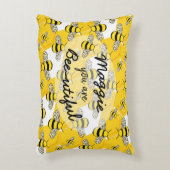 ロマンチックな蜂蜜パーソナライズされた蜂 アクセントクッション (正面(垂直))