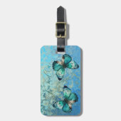 ロマンチックな蝶のラゲッジタグ ラゲッジタグ (正面縦)