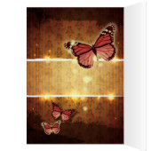 ロマンチックな蝶の秋の結婚式テーブル番号 (内側 (左))