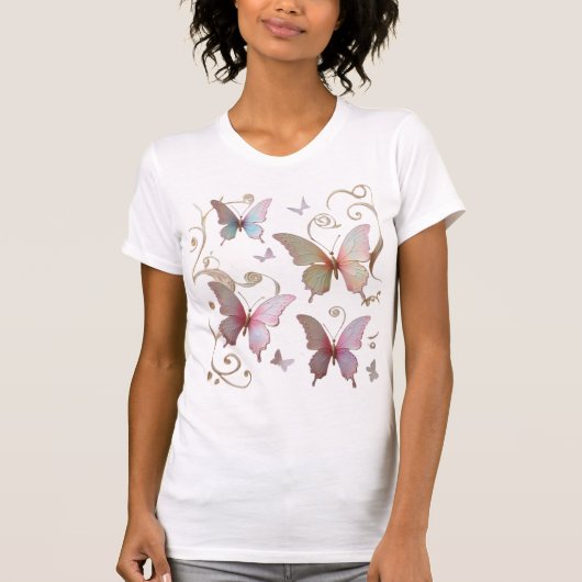 ロマンチックな蝶 Tシャツ (正面)