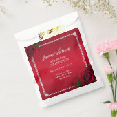 ロマンチックな装飾バラ誕生日パーティー フェイバーバッグ (封をした状態)