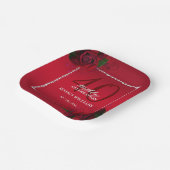 ロマンチックな装飾バラ誕生日パーティー ペーパープレート (傾斜あり)