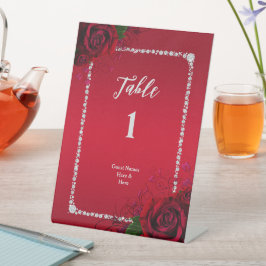 ロマンチックな装飾バラ誕生日パーティー 台座サイン