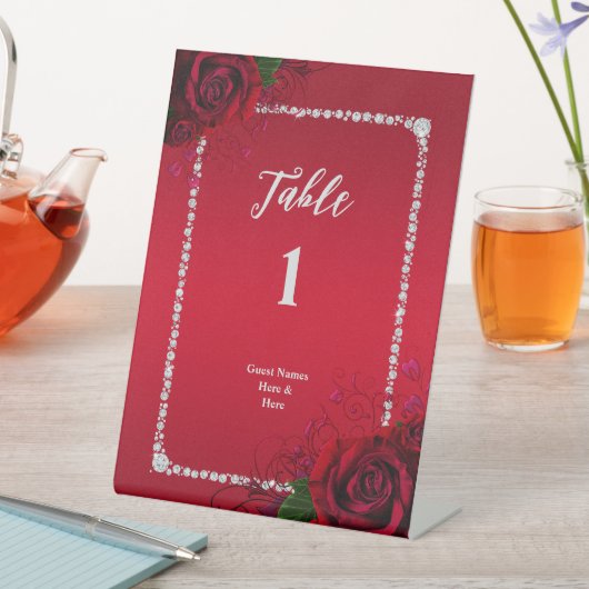 ロマンチックな装飾バラ誕生日パーティー 台座サイン (インサイチュ)