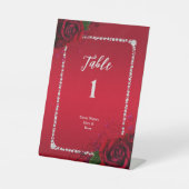 ロマンチックな装飾バラ誕生日パーティー 台座サイン (正面)