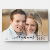 ロマンチックな装飾フォントバレンティンモノグラム写真 フォトプラーク (正面)