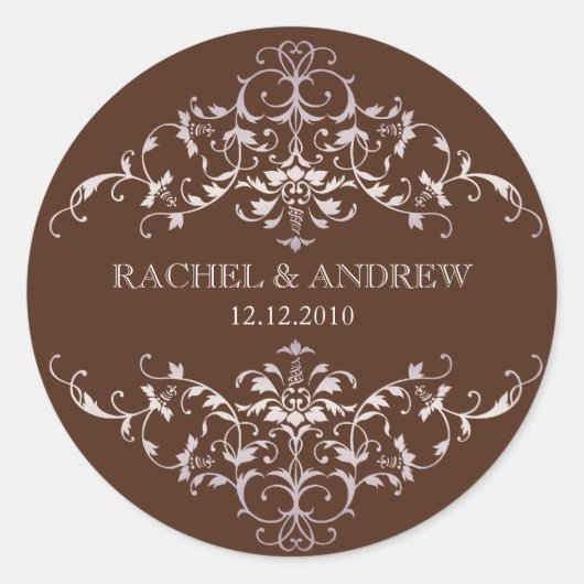 ロマンチックな装飾品シール ラウンドシール (正面)