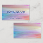 ロマンチックな複数の水彩の夕焼け 名刺 (正面/裏面)