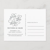 ロマンチックな要求 |フォトコラージュ日付を保存 案内ポストカード (裏面)