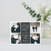 ロマンチックな要求 |フォトコラージュ日付を保存 案内ポストカード (スタンド正面)