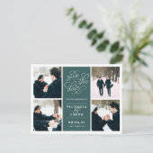 ロマンチックな要求 |フォトコラージュ日付を保存 案内ポストカード (スタンド正面)