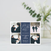 ロマンチックな要求 |フォトコラージュ日付を保存 案内ポストカード (スタンド正面)