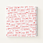 ロマンチックな言葉バレンタインデー ノートブック (裏面)