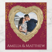 ロマンチックな記念日、婚約結婚、愛 ワインラベル (シングルラベル)