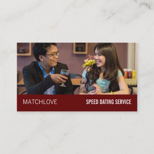 ロマンチックな設定、スピードデートすることイベント主催者 名刺 (正面)