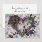 ロマンチックな詩が好きな人への永遠の抱擁 心からのメッセージ シーズンカード (正面/裏面)