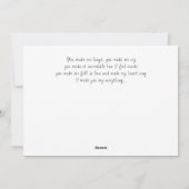 ロマンチックな詩が好きな人への永遠の抱擁 心からのメッセージ シーズンカード (裏面)