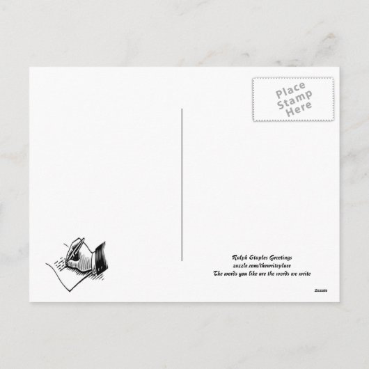 ロマンチックな詩のバレンタインの葉書 シーズンポストカード (裏面)