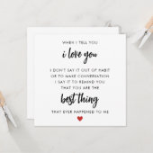 ロマンチックな詩バレンタインデイカード カード (正面/裏面インサイチュ)