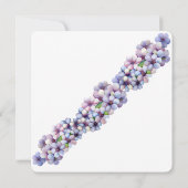 ロマンチックな詩的なライラック水彩花のウェディング セーブザデート (裏面)