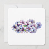 ロマンチックな詩的なライラック水彩花のウェディング 招待状 (裏面)