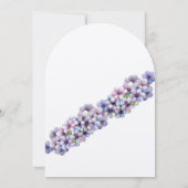 ロマンチックな詩的な薄紫水の色のフローラ 招待状 (裏面)