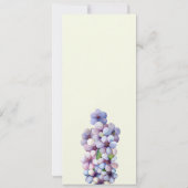 ロマンチックな詩的な薄紫水の色のフローラ 招待状 (裏面)